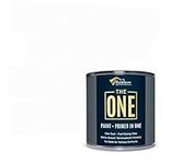 THE ONE Paint & Primer: Multi Surface Paint, Cabinet Paint, Front Door, Walls, Bathroom, Kitchen, Tile Paint Quick Drying Paint for Interior/Exterior (White Satin, 250ml.)