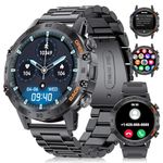 Military Smart Watch for Android iOS,1.39" Smart Watch for Men with Answer/Make Calls 400mAH,100+ Sport Modes,Heart Rate/Spo2/Sleep Tracker Fitness Sports Watch Black-D