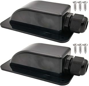 Gebildet Waterproof Solar Cable Entry Gland, Single Cable Entry Gland for All Cable Types 6mm² to 12mm² for Solar Panels on RV, Boat, Cabin (Black, 2 Pack)
