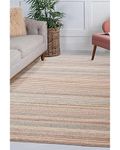 Modern Style Rugs Zeus Stripe Design Blush Pink Area Rug, Floor Rugs Living Room, Bedroom, Conservatory, Home, Office Rugs, Short Pile Carpet, 160x230 cm (5ft 3 inch x 7ft 7 inch)