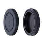 JJC Body Cap + Rear Lens Cap Set for Sony E Mount Mirrorless Interchangeable-lens Cameras & Sony E Mount Lens System (1 Set)