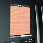 3 Lines ClearBite Acrylic Magnetic Meal Planner Board | Sleek & Durable | Includes Marker & Duster | 24x16 CM | Perfect for Meal Planning, Shopping Lists, Notes | Ideal for Home, Office | Apricot