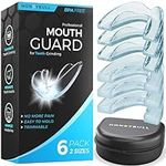 HONEYBULL Mouth Guard for Grinding Teeth [6 Pack - Mixed] Comes in 2 Sizes for Light and Heavy Grinding | Comfortable Custom Mouth Guard for Clenching Teeth at Night, Bruxism, Whitening Tray & Guard
