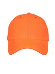 FabSeasons Neon Orange Solid Polyester Unisex Baseball Summer Cap & Hat with Adjustable Buckle