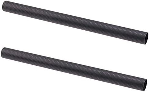 FocusFoto 19mm Carbon Fiber Rods 15cm/6inch Length for 19mm Rod Rail Support System DSLR Camera Rig (Pack of 2)