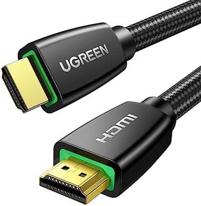 UGREEN 4K HDMI Cable 1M, HDMI 2.0 Braided Cord 18Gbps High Speed with Ethernet Support 4K@60Hz HDCP 2.2 ARC 3D Compatible with UHD TV, Monitor, Soundbar, Computer, Xbox 360, PS5, PS4, Switch, Blu-ray