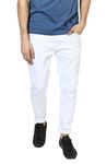 HALOGEN Mens Strechable Relaxed Look Skinny Fit White Jeans (38)