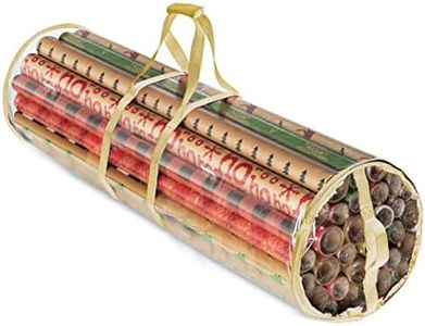 ZOBER Wrapping Paper Storage Containers - 40 Inch Gift Wrapping Organizer Storage - Fits 25 Standard Rolls of Wrapping Paper - Waterproof