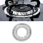 DALESSA Round Aluminium Foil Stove Burner Cover | Disposables Burner Guard | Gas Hob Range Protectors |Stove Liner Cover Cleaners | Gas Stove Mats for Fast Kitchen Cleaning, Round - pc of 8
