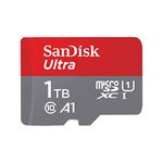 SanDisk 1TB Ultra microSDXC UHS-I Memory Card with Adapter - 120MB/s, C10, U1, Full HD, A1, Micro SD Card - SDSQUA4-1T00-GN6MA