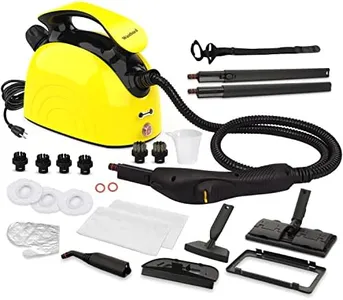 Steam Cleaner, Multipurpose PowerfulSteamer with 21 Accessories, PortableHandheld Steam Mop with 380Z Tank, NaturalCleaning for Home Use, Floor, Grout, TileCouch, Carpet, Car Yellow