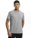 Jockey Men's Regular Fit Round Neck Half Sleeved T-Shirt 2714_Grey Melange_S