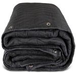 US Cargo Control 96" x 80" Extra Large Sound Dampening Blanket with Grommets, Light Blocking Acoustic Blanket for Wall Hanging and Studios, Machine Washable, 12LBS