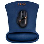 Tukzer Gel Mouse Pad| Memory Foam Cushion Mousepad with Wrist Support, Ergonomic Design| Non-Slip Rubber Base| Suitable for Gaming, Computer, Laptop, Home & Office Non-Slip Rubber Base (Dark Blue)