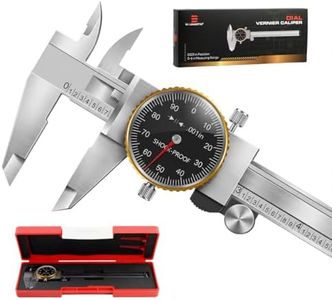 WeldingStop Precision 0-6" Dial Caliper Set with Protective Case - 0.001" Accuracy 4-Way Measuring Tool, Shock-Proof Stainless Steel, Ideal for Home & DIY Measurement