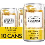 London Essence,Original Indian Tonic, Premium Cocktail Mixer, 150ml, Pack of 10 cans, No Artificial Colours Preservatives or flavours, Low Calorie