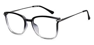 LENSKART AIR Float POP | Gunmetal Black Full Rim Cat Eye | Bluecut & Antiglare Computer Eyeglasses | For Women | Large | LA E14101