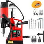 Powerful Magnetic Drill Press - 1550W, 2922lbf, Portable Electric Drilling Machine for Metal Surface, 500 Prm 11Pcs Drill Bits Electric Drilling Machine for Metal Surface, Industrial and Home