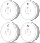 Fire Alarms Smoke Detectors, Smoke Alarm Battery Operated,Fire Alarm with Test Button & Low Battery Signal, Photoelectric Technology Fire Detectors for Bedroom and Home (4 Pack)