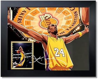 MaIelasd Basketball Signed Photo Frame 24# Classic Celebration Posture with Signature Album 10x8Inches legends never/Decoration Painting/Commemorative Photo Frame