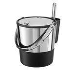 Oggi Double Wall Ice Bucket with Flip Lid and Stainless Ice Scoop, 4 Quart / 3.8 L