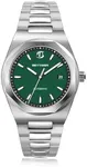 BETTIMER Men's Automatic Mechanical Watch PT5000 Movement Stainless Steel Waterproof Business Men's Watch 40mm (Green)