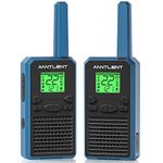 Rechargeable Walkie Talkies | for Adults/Kids Long Range | with 22 FRS Channels 121 Privacy Code Portable Walkie Talkies with Headphone IVOX LCD Display | for Hiking/Camping/Trip | 2 Pack