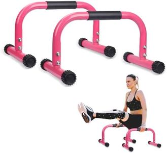 AmazeFan Parallettes Bars, Push Up Bars Strength Training For Handstands, Full Planche & Dips, Calisthenic, Gymnastic, [16.6x10x10in] Push Up Stands Handle for Floor Workouts Calisthenics Equipment