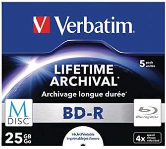 Verbatim 43823 25GB 4X M-Disc BD-R - 5 Pack Jewel Case