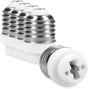 kwmobile 5x casquillo de lámpara adaptador conversor montura E27 a casquillo G9 para lámparas LED, halógena y de ahorro energético