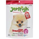 JerHigh Strawberry Stick Dog Treats with Real Chicken Meat for Adult Dogs- 400 g