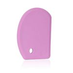 Sapid Silicone Bowl Scraper Flexible Curved Edge, Food Grade Bench Dough Scraper for Baking Sourdough Bread, Cake, Fondant Icing, Heat- Resistance Kitchen Dish Pan Scrapers (5.98"×4.3", Purple)