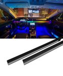 Carzex Multi Color Matrix Interior Ambient K4 Running Magic Atmosphere Light for Car Dashboard (App Controlled), (110cm & 25cm)