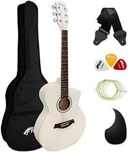 TIGER ACG1-WH Chitarra acustica Small Body con corde in acciaio per principianti - Bianco