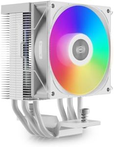 PCCOOLER CPS R400 ARGB Air CPU Cooler, 4 Next-Gen Heatpipes Air Cooler, 2200RPM PWM Control 92mm ARGB Fan, 180W TDP CPU Air Cooler,for AMD AM4/AM5/Intel LGA 115X/1200/1700/18XX White