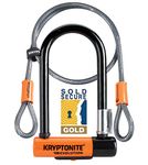 Kryptonite Evolution Mini 7 Bike U Lock & 4 Foot Flex Cable - Sold Secure Gold