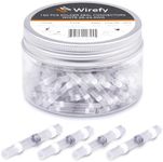 Wirefy 150 PCS Solder Seal Wire Connectors - Heat Shrink Solder Butt Connectors - Waterproof Solder Sleeves - Self Soldering Wire Connectors - White 26-24 AWG