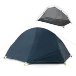 Naturehike Backpacking Camping Tent 1 Person Ultralight Waterproof Compact Portable Lightweight for Outdoor Hiking Cycling Bikepacking, 3-4 Season, Easy Setup, Anti-UV, Large Size with Footprint