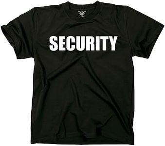 GunShowTees Security Two-Sided Event Safety Front and Back Print Shirt, Black, XX-Large
