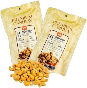 Premium Gourmet Salt and Pepper Cashews (200g) of Heart Healthy Nuts, Crunchy and Spicy Snack with Buttery Texture, Perfect for Anytime Healthy Snacking, Ideal for Parties, Road Trips and Giftings