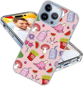 for iPhone 14 Pro Max Case for Girl Women,ARTIOSIT Shockproof Thin Slim Soft TPU Clear Protective Phone Case Cover for iPhone 14 ProMax 6.7,Cartoon Girlish Pop Art Comic Watermelon Mushroom Ice Cream