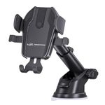 GRAND PITSTOP Cool Grip C1 Car Mobile Holder with One Click Technology, 360° Rotation, Strong Suction Cup, Compatible with 4 to 6 inch Smartphones, Wildshield and Dashboard Mobile Holder for Car