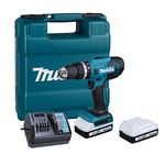 Makita HP488D002 Cordless 18V Driver Drill - G-Series | 13 mm Chuck | Kit Includes 2 x 1.5Ah Batteries, Charger & Carry Case