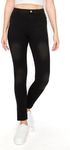 Leggings Depot Women's Stretch Pull-on Skinny Denim Look Jean Leggings (Available in Plus Size), Faded Black, 2XL