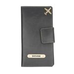 YOUR GIFT STUDIO Customized Leather Travel Wallet, Passport Holder With Name & Charm Personalized Passport Case, Leather Travel Document Holder For Men & Women Travel Accessories, Black