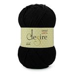 Ganga Acrowools Acrylic Desire Hand Knitting And Crochet Yarn. Pack Of 1 Ball - 100Gms. Shade No - Dsr003, Black