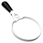 Extra Large LED Handheld Magnifying Glass with Light,25X Lens Zoom Lightweight Shatterproof Magnifiers with LED Light Illuminated Reading Magnifier for Books Newspaper Maps Crafts