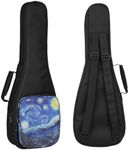 MUINS Ukulele Bag,21 23 26 30 inch Ukelele Case Thicker Pad For Soprano Concert Tenor Uke with Double Adjustable Straps and Handle (starlit sky, 30 Inch)