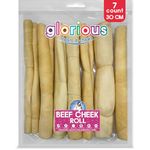 Glorious Treats and Chews Premium Beef Cheek Roll Chews for Dogs - All-Natural, Grain & Gluten Free Dog Treats, Long Lasting Chew for Dental Health, Ideal for Medium & Large Dogs, Healthy & Tasty 30cm