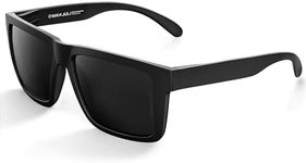 MAXJULI XL Size Extra Large Z87 Sunglasses for Big Wide Heads Men TR90 Ultralight UV400 Protection Glasses (Black/Grey)